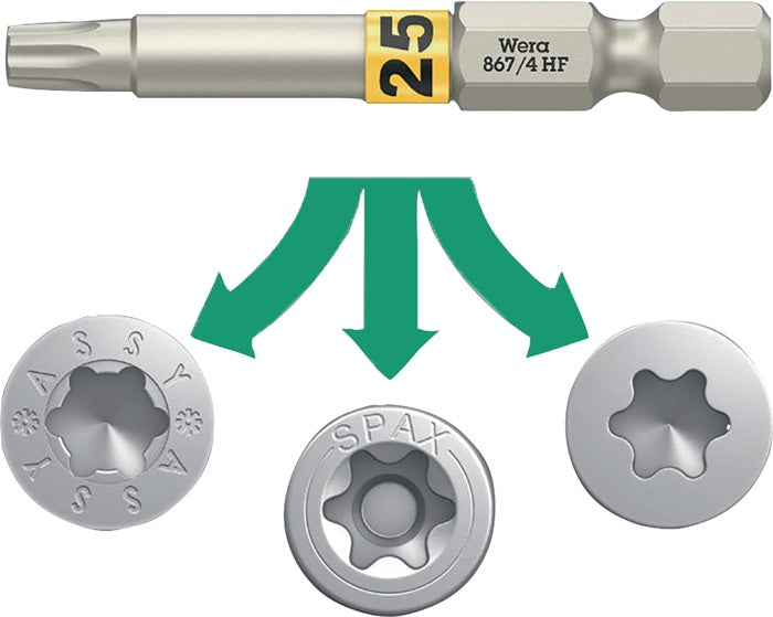 Wera Bit 867 TORX® HF (8002899424) 1/4″ TX 30 longueur 50 mm