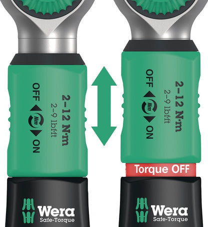 Jeu de clés dynamométriques Wera Safe-Torque (4000822453) 10 pièces 2 - 12 Nm 1/4″ carré