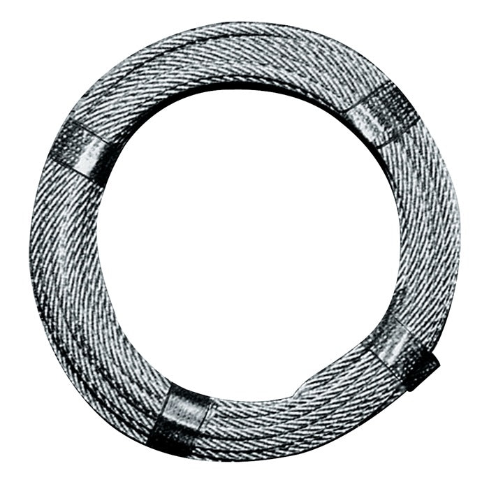 Câble métallique (1000134114) Ø 3,0 - 4,0 mm longueur 10 m 6 x 7 + 1 FE acier, galvanisé plastifié