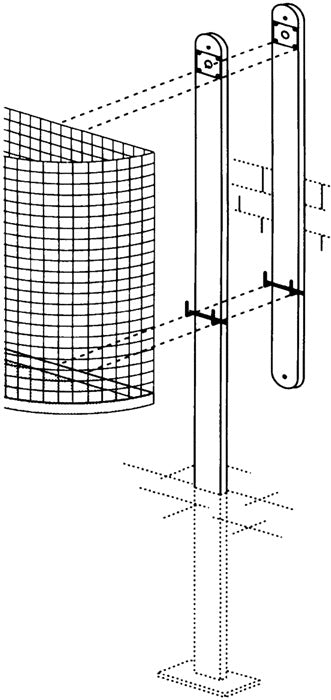 Eisenständer ( 9194491024 ) Höhe 1400 mm zum Einbetonieren passend für Abfallbehälter 27 l