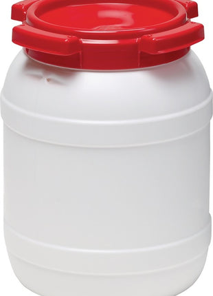 Barril de boca ancha (9000450100) 6,0 l PE blanco con tapa roja abertura de llenado Ø 136 mm