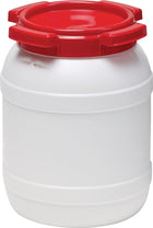 Barril de boca ancha (9000450100) 6,0 l PE blanco con tapa roja abertura de llenado Ø 136 mm