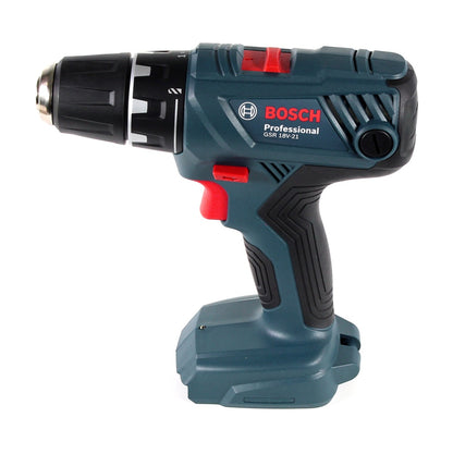 Bosch Professional GSR 18V-21 Akku Bohrschrauber 18V 55Nm + 2x Akku 2,0Ah + Ladegerät + Bit-Set + Koffer - Toolbrothers