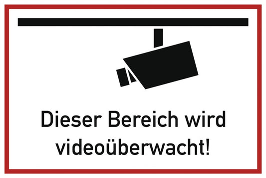 Hinweiszeichen ( 9000477152 ) Videoüberwacht Kunststoff