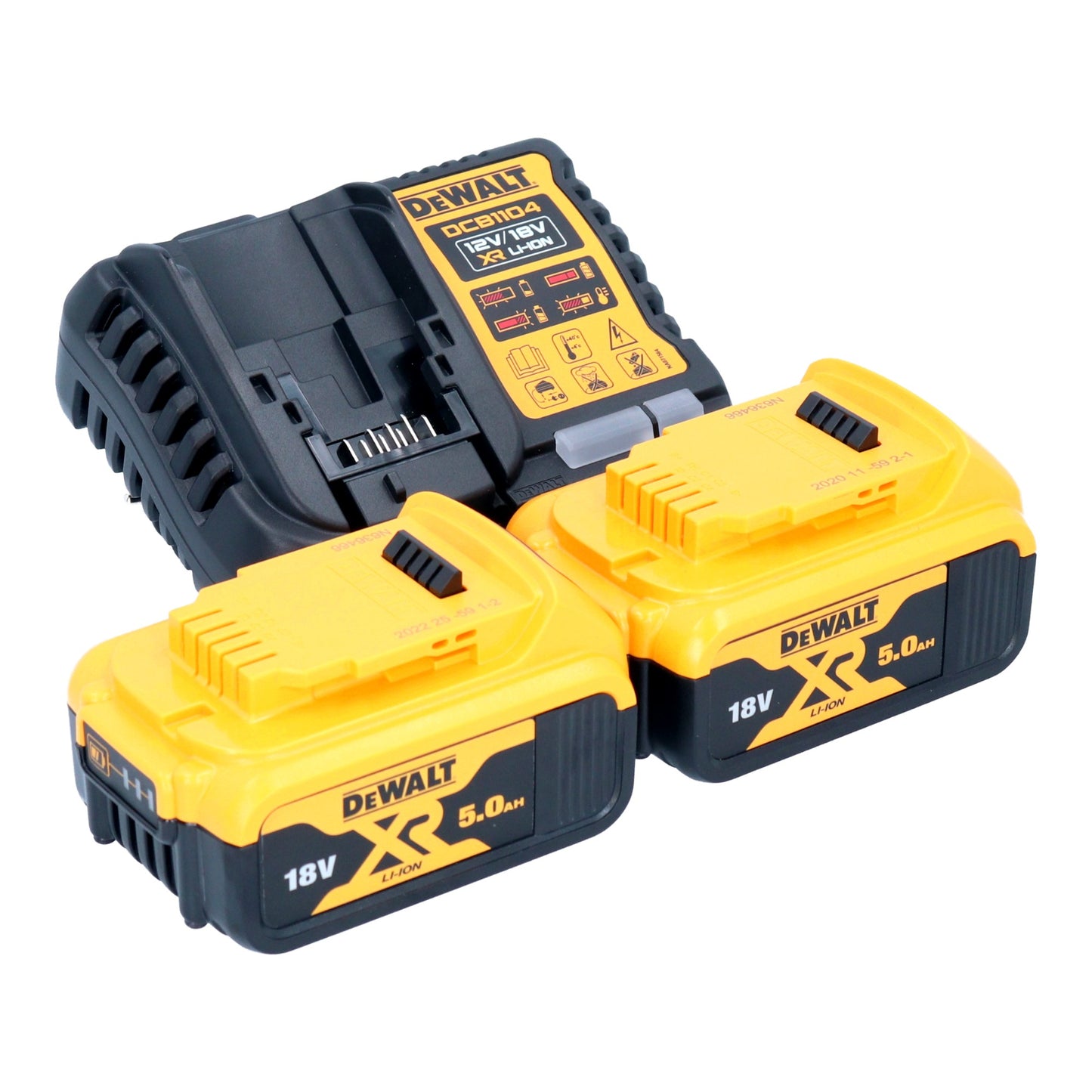 Polisseuse excentrique à batterie DeWalt DCM 849 P2 18 V 180 mm sans balais + 2x batteries 5,0 Ah + chargeur