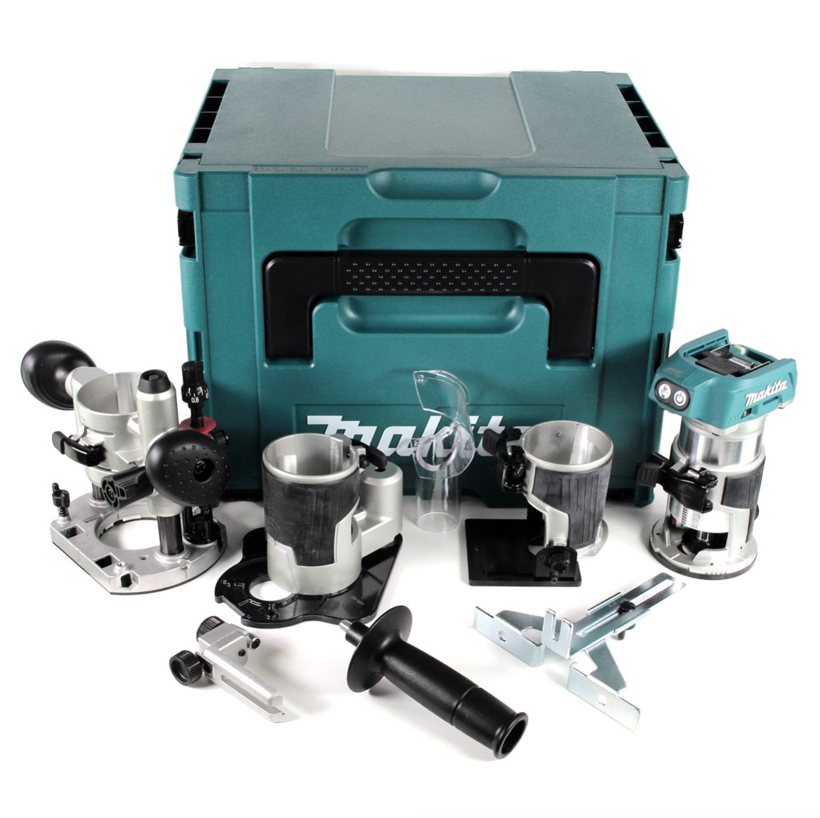 Makita DRT 50 ZJX3 Akku Multifunktionsfräse 18V Brushless Solo + Fräsmodule + Makpac - ohne Akku, ohne Ladegerät - Toolbrothers