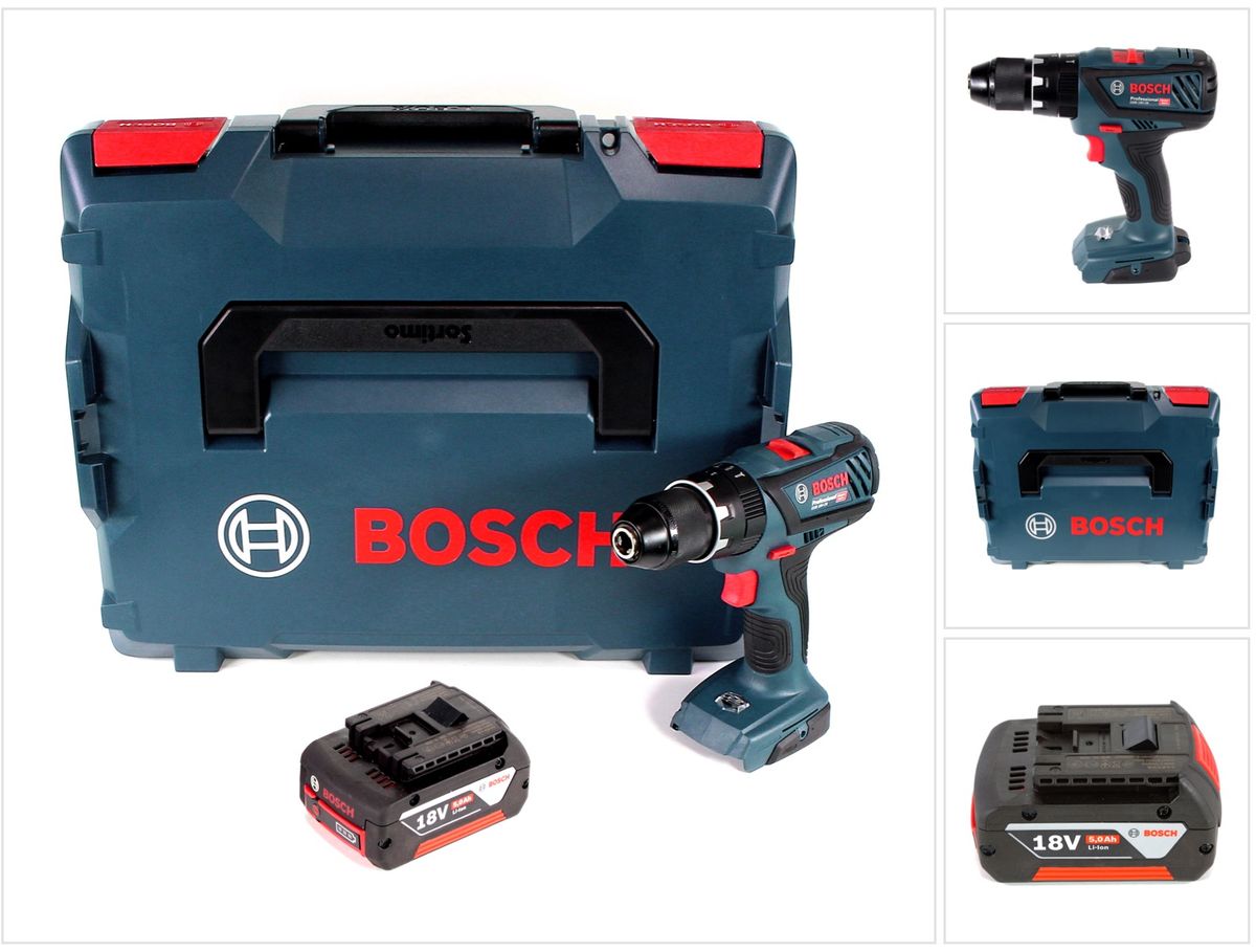 Bosch GSB 18 V-28 Professional 18 V Li-Ion Akku Schlagbohrschrauber in L-Boxx + 1 x 5,0 Ah Akku - ohne Ladegerät - Toolbrothers