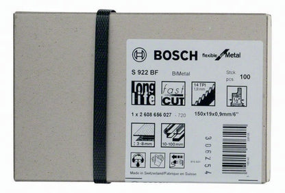 Lame de scie alternative Bosch S 922 BF (8000343778) longueur 150 mm largeur 19 mm jeu, fraisée