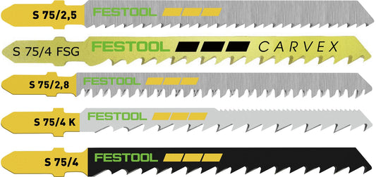 Festool STS-Sort/25 W jeu de lames de scie sauteuse (204275) pour PS 300, PSB 300, PS 400, PSC 400, PSBC 400, PSB 400, PS 420, PSB 420, PSC 420, PSBC 420