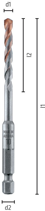 Foret pour tuiles Alpen (8000448884) Ø 5 mm longueur totale 100 mm