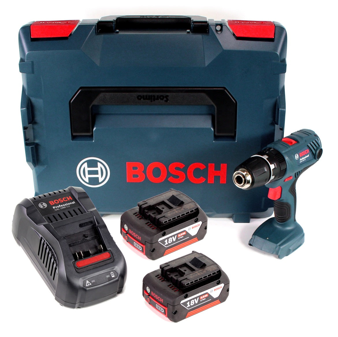 Bosch Professional GSB 18V-21 Akku Schlagbohrschrauber 18V 55Nm + 2x Akku 5,0Ah + Ladegerät +  L-Boxx - Toolbrothers