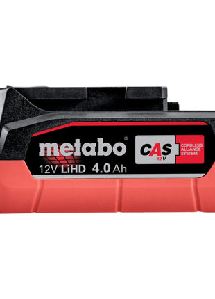 Jeu de batteries Metabo 2x batterie LiHD 12 V 4,0 Ah / 4000 mAh Li-Ion avec indicateur de niveau de charge (2x 625349000)