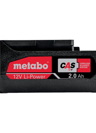 Jeu de batteries Metabo 4x batterie Li-Power 12 V 2,0 Ah / 2000 mAh Li-Ion avec indicateur de niveau de charge (4x 625406000)