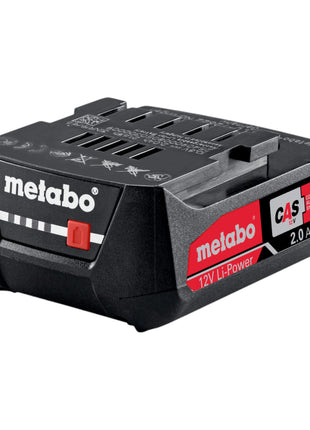 Jeu de batteries Metabo 4x batterie Li-Power 12 V 2,0 Ah / 2000 mAh Li-Ion avec indicateur de niveau de charge (4x 625406000)