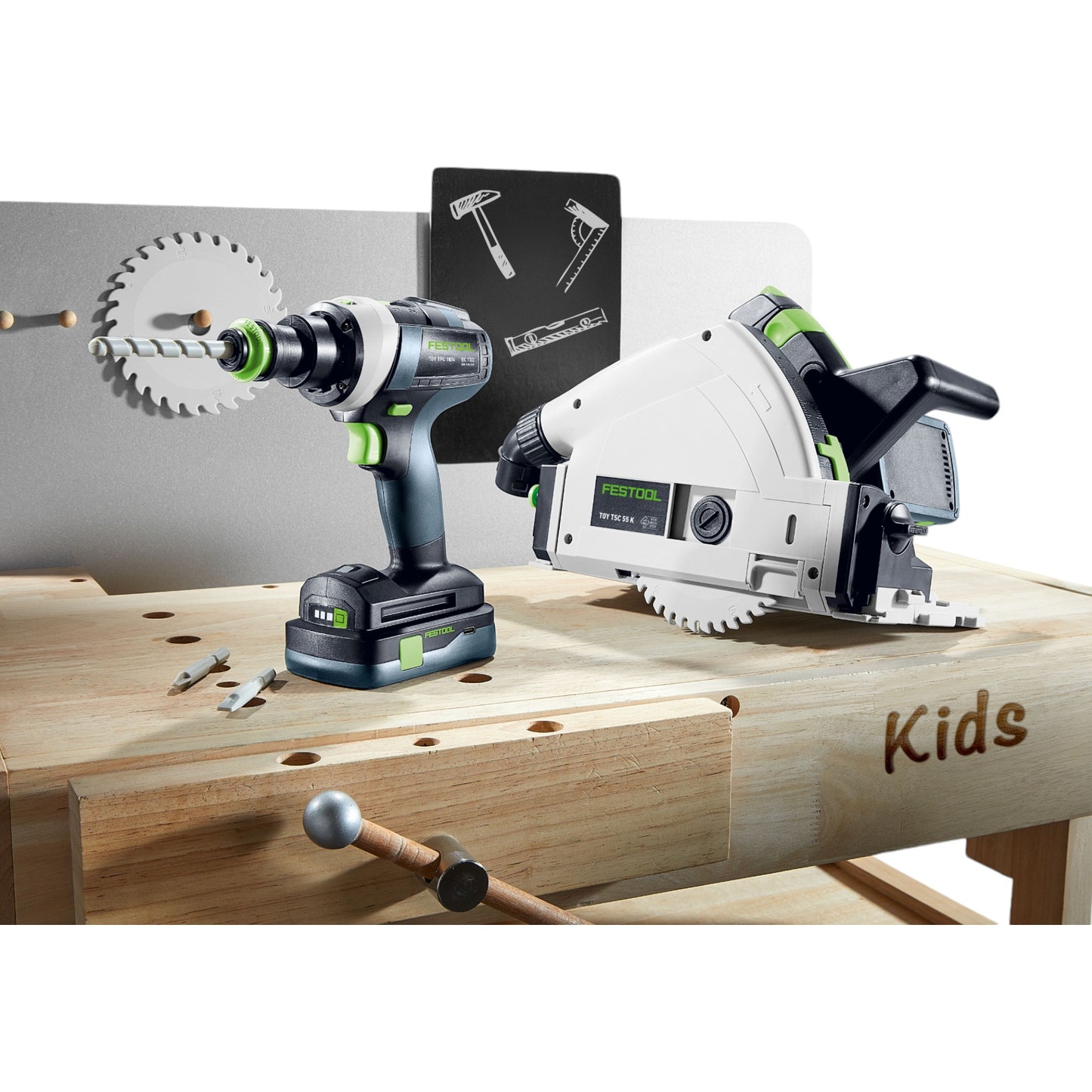 Festool TY-TSC Spielzeug Akku Tauchsäge + 1x Akku + 2x Kreissägeblatt ( 577938 )