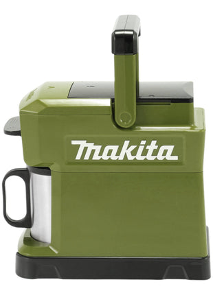 Machine à café à batterie Makita DCM 501 SFO 12 V max. / 18 V Olive - Outdoor Adventure Edition + 1x batterie 3,0 Ah + chargeur