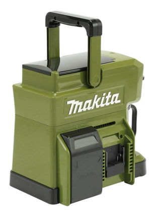 Machine à café à batterie Makita DCM 501 SFO 12 V max. / 18 V Olive - Outdoor Adventure Edition + 1x batterie 3,0 Ah + chargeur