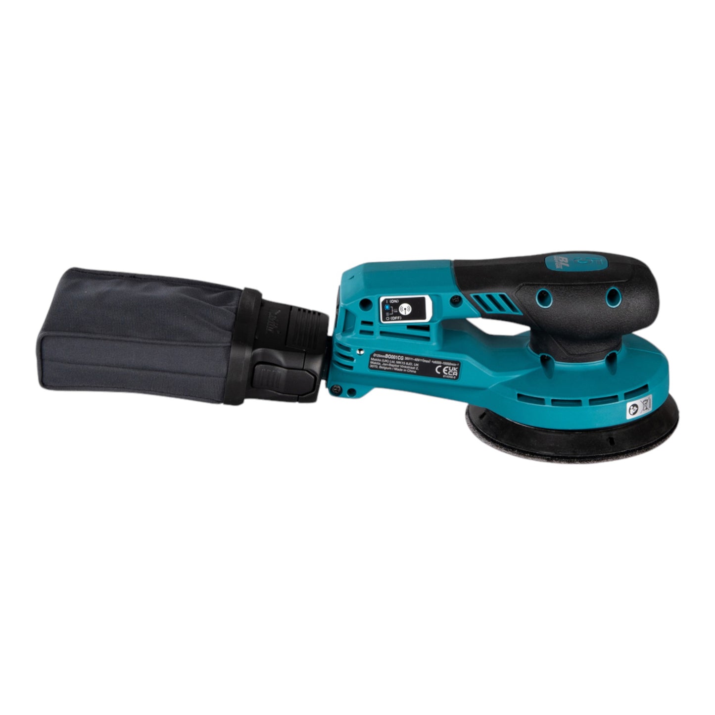 Ponceuse excentrique à batterie Makita BO 001 CGZ 40 V max. 125 mm course 5,0 mm brushless solo - sans batterie, sans chargeur