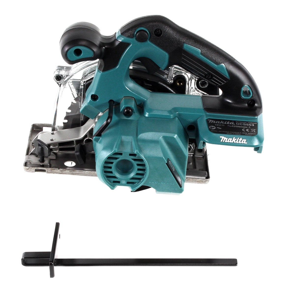 Makita DCS 553 RG1J Akku Metallhandkreissäge 18V 150 mm Brushless + 1x Akku 6,0Ah + Ladegerät + Makpac - Toolbrothers