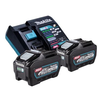 Makita BO 001 CGT201 Akku Exzenterschleifer 40 V max. 125 mm 5,0 mm Hub Brushless + 2x Akku 5,0 Ah + Ladegerät + Makpac