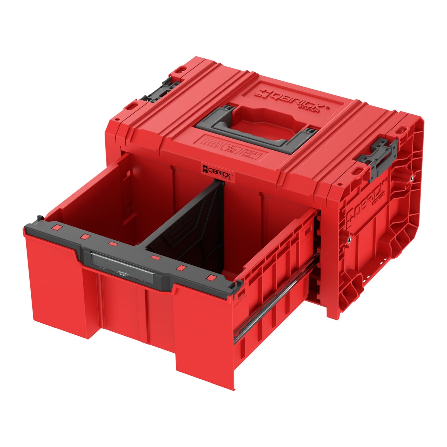 Qbrick System PRO Tiroir 1 Boîte à outils 2.0 Basic RED Ultra HD Boîte à outils personnalisée 450 x 310 x 244 mm 12 l