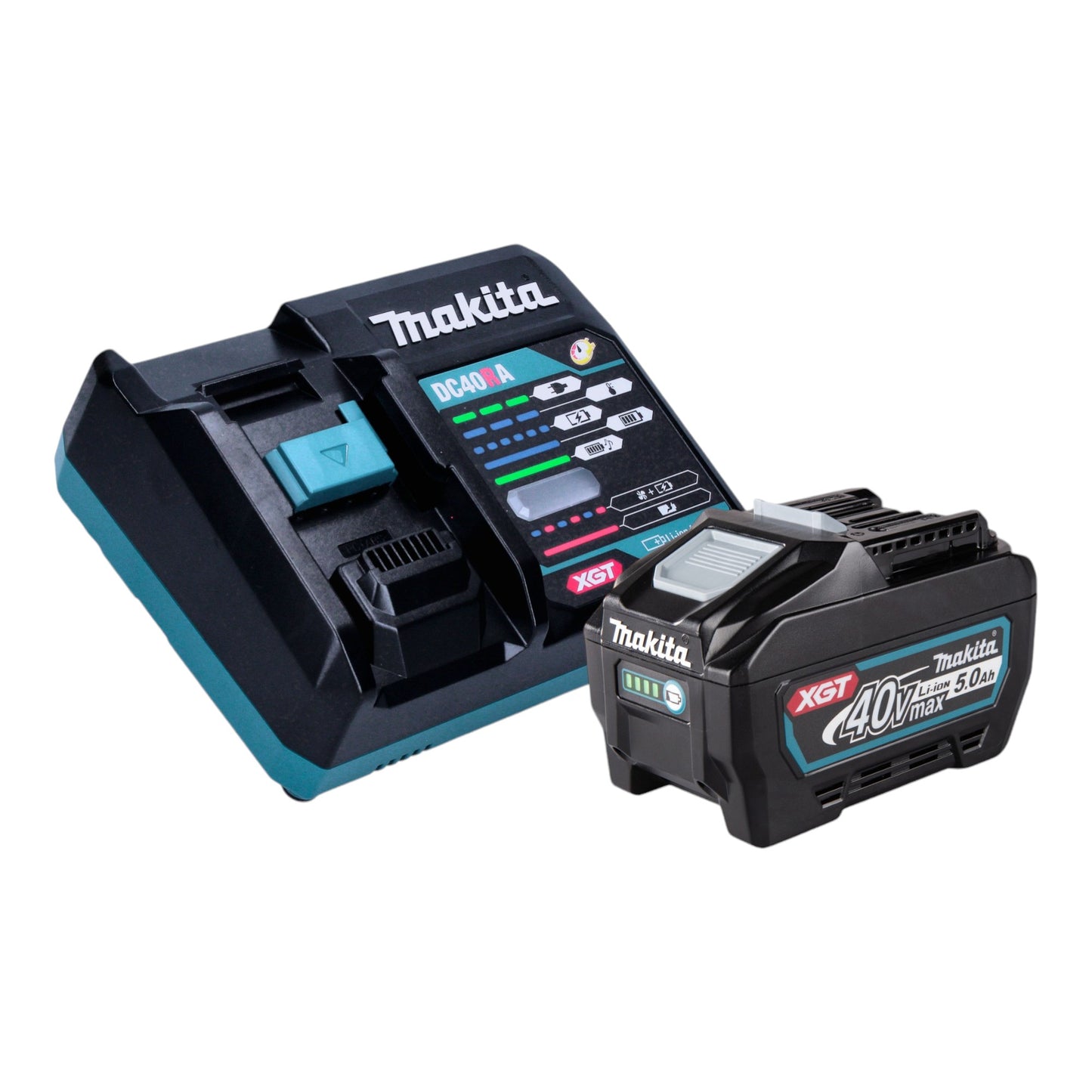 Makita BO 003 CGT101 ponceuse excentrique à batterie 40 V max. 125 mm course 3,0 mm sans balais + 1x batterie 5,0 Ah + chargeur + Makpac