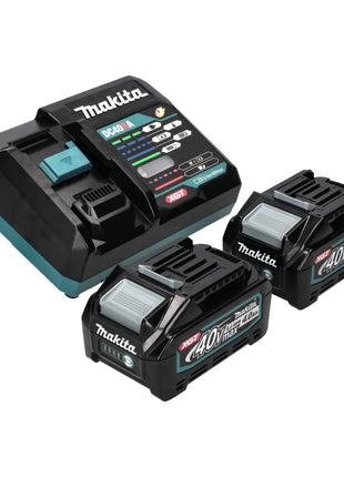 Makita BO 004 CGM201 ponceuse excentrique à batterie 40 V max. 150 mm course 3,0 mm sans balais + 2x batteries 4,0 Ah + chargeur