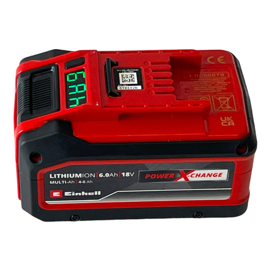 Einhell PXC Starter Kit: 2x Multi-Ah Akku 18 V 4,0 / 6,0 Ah ( 2x 4511502 ) + Ladegerät ( 4512069 )