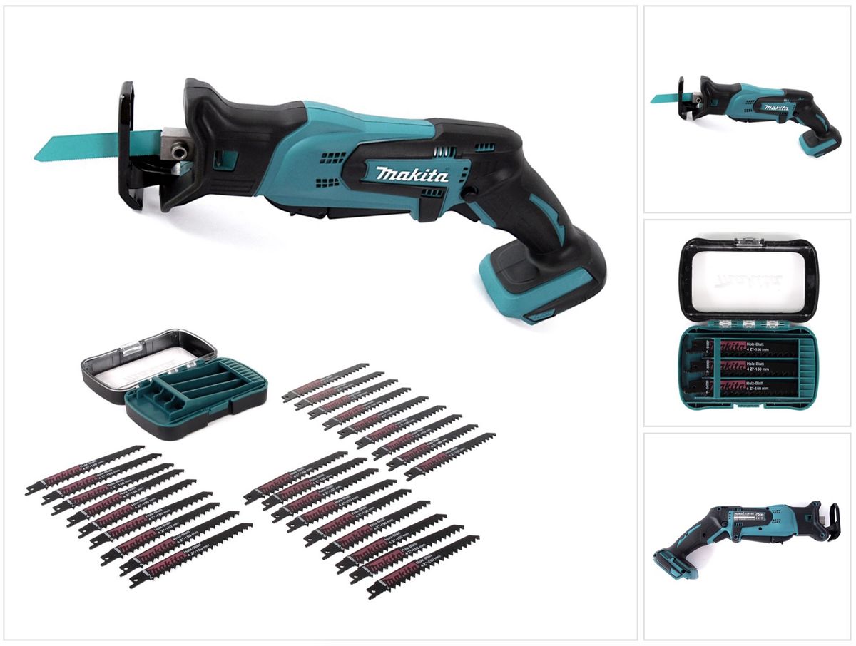 Makita DJR 185 Z 18 V Li-Ion Akku Recipro Säbelsäge Solo + 27 tlg. Sägeblatt-Set - Toolbrothers