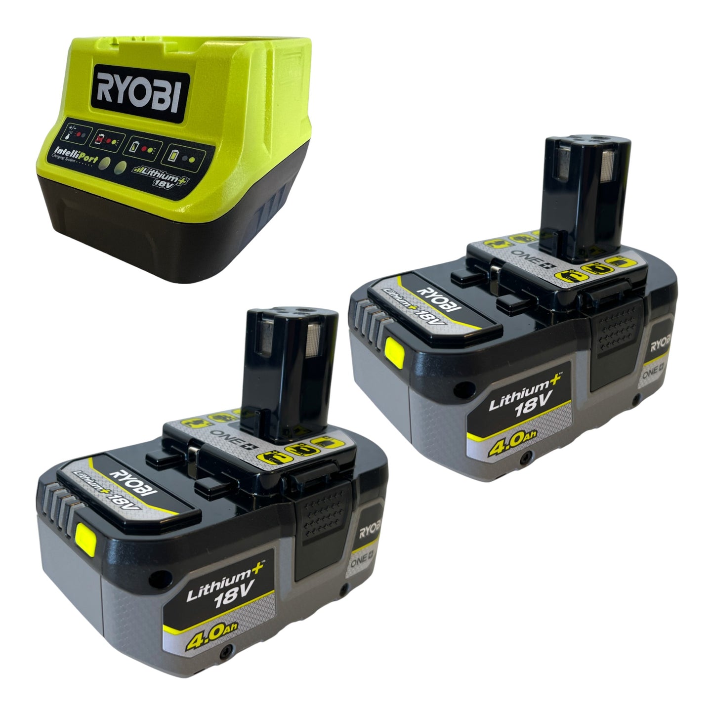 Ryobi R18TB Akku Gebläse 18 V 200 km/h + 2x Akku 4,0 Ah + Ladegerät