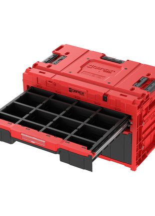 Qbrick System ONE Drawer 2 Plus Toolbox 2.0 Rouge Boîte à outils modulaire Ultra HD 587 x 380 x 340 mm 9 l 20 l