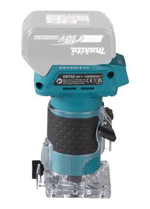 Makita DRT 52 M1 Akku Kantenfräse 18 V 6 mm Brushless + 1x Akku 4,0 Ah - ohne Ladegerät