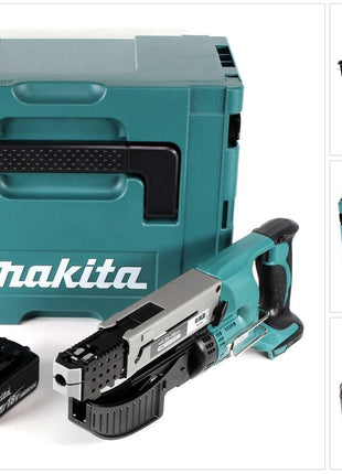 Makita DFR 550 T1J Akku Magazinschrauber 18V 25-55mm + 1x Akku 5,0Ah + Makpac - ohne Ladegerät - Toolbrothers