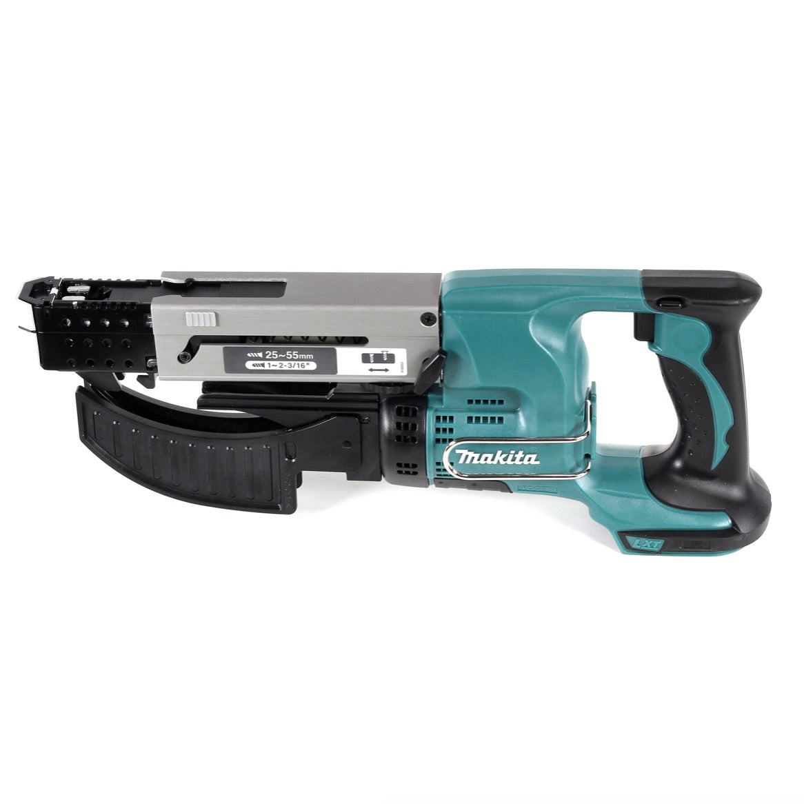 Makita DFR 550 RTJ Akku Magazinschrauber 18 V 25-55mm + 2x Akku 5,0Ah + Ladegerät + 4000x Schraube + Makpac - Toolbrothers