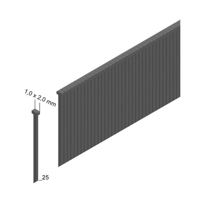 Prebena Druckluftnagler 2P-J/ES 40 COMBI 5 bis 7 Bar - im Transportkoffer + Prebena J 25 CNKHA Stauchkopfnägel Brads 25 mm 5000 Stück - Toolbrothers