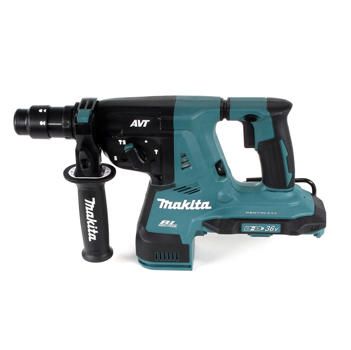 Makita DHR 281 RTJ 2 x 18 V Li-Ion Akku Bohrhammer Brushless 28 mm für SDS-PLUS mit Schnellwechselfutter im Makpac + 2 x 5,0 Ah Akku + Ladegerät + 11 tlg. Meißel- und Bohrer Set - Toolbrothers