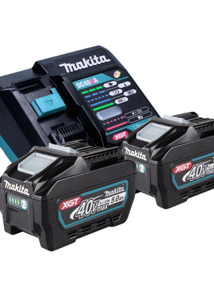 Makita GA 047 GT201 Akku Winkelschleifer 40 V max. 125 mm X-LOCK Brushless + 2x Akku 5,0 Ah + Ladegerät + Makpac