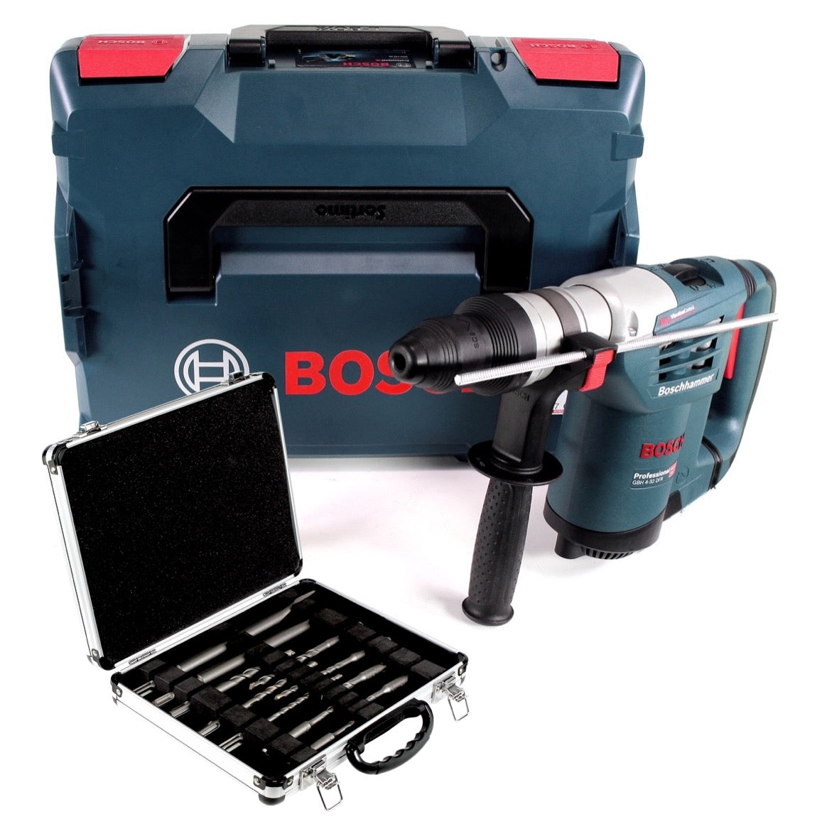 Bosch GBH 4-32 DFR 900 W 4-stufiger Bohrhammer mit SDS Plus Aufnahme in L-Boxx ( 0611332104 ) + 11 tlg. Meißel- und Bohrerset - Toolbrothers