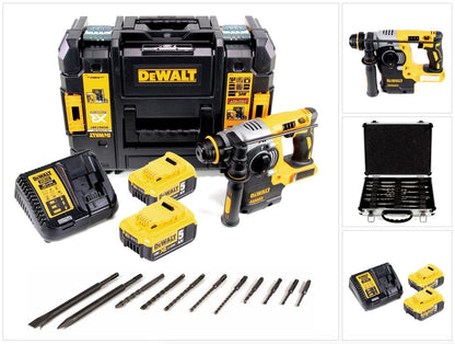 DeWalt DCH 273 P2 Akku Kombihammer 18V 2,1J SDS-Plus Brushless + 2x Akku 5,0Ah +Ladegerät + TSTAK + 11x Bohrer - Toolbrothers