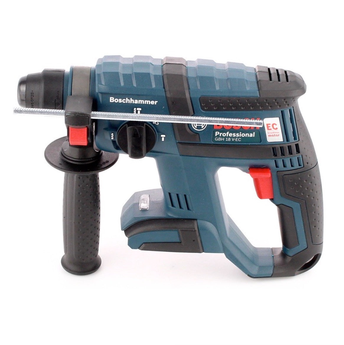 Bosch GBH 18 V-EC 18 V Li-Ion Akku Bohrhammer Brushless mit SDS-Plus in L-Boxx + 2 x 5,0 Ah Akku + Ladegerät + 11 tlg. Bohrer- und Meißelset - Toolbrothers