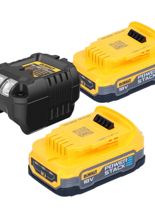 DeWalt DCS 355 E2 Akku Oszillierer Multitool 18 V Brushless + 2x Powerstack Akku 1,7 Ah + Ladegerät + Zubehör