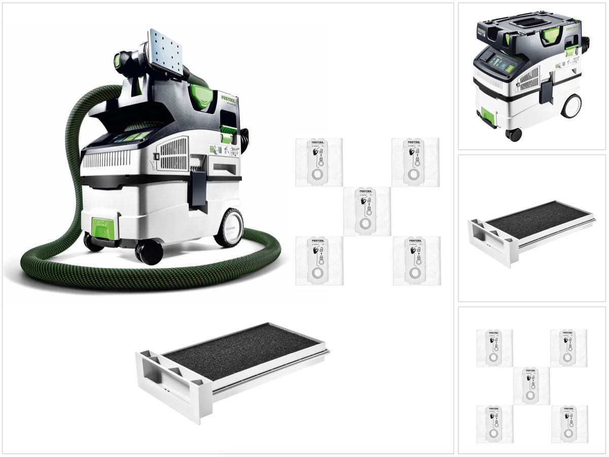 Festool CTL MIDI I Cleantec Absaugmobil 15l Staubkl. L ( 574832 ) + Nassfilter NF-CT + Filtersäcke SC-FIS-CT - Toolbrothers