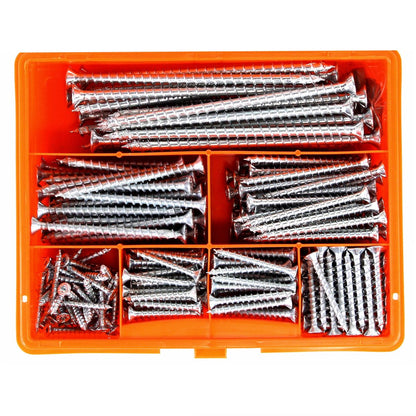 HECO UNIX-top Schrauben Sortiment 254-teilig ( 45495 ) Torx T-Drive Kombikopf Vollgewinde, verzinkt A2K, in Kunsstoffbox - Toolbrothers