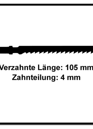 Festool S 105/4/5 lame de scie sauteuse WOOD BASIC (204315) pour PS 300, PSB 300, PS 400, PSC 400, PSBC 400, PSB 400, PS 420, PSB 420, PSC 420, PSBC 420