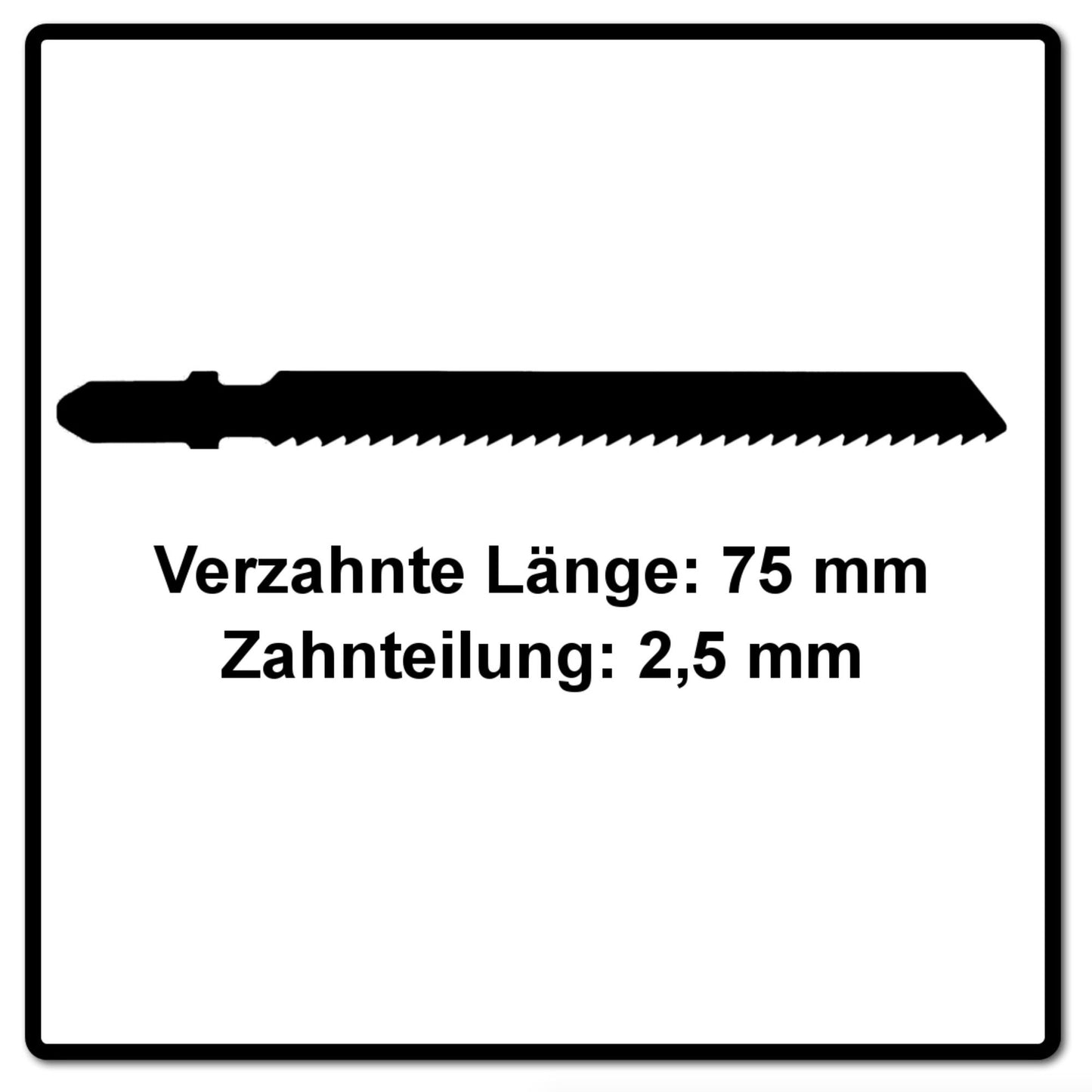 Festool S 75/2,5/25 lame de scie sauteuse WOOD FINE CUT (204257) pour PS 300, PSB 300, PS 400, PSC 400, PSBC 400, PSB 400, PS 420, PSB 420, PSC 420, PSBC 420