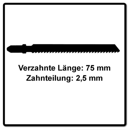 Festool S 75/2,5/25 lame de scie sauteuse WOOD FINE CUT (204257) pour PS 300, PSB 300, PS 400, PSC 400, PSBC 400, PSB 400, PS 420, PSB 420, PSC 420, PSBC 420