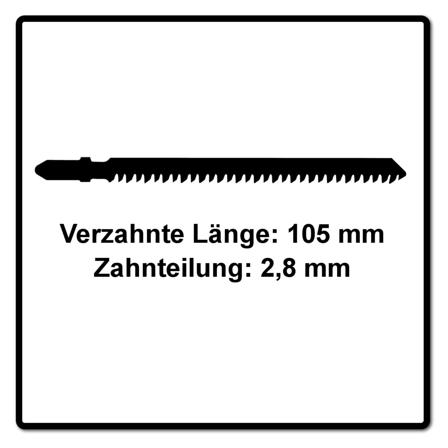 Festool S 105/2.8/5 lame de scie sauteuse WOOD STRAIGHT CUT (204262) pour PS 300, PSB 300, PS 400, PSC 400, PSBC 400, PSB 400, PS 420, PSB 420, PSC 420, PSBC 420