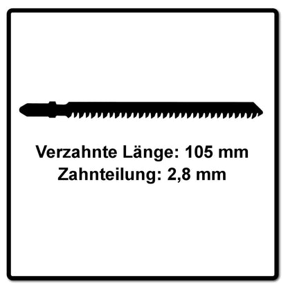 Festool S 105/2,8/20 WOOD Straight Cut Stichsägeblatt 105 mm 20 Stk. ( 204263 ) extrem scharfe Japanverzahnung, HCS Stahl - Toolbrothers