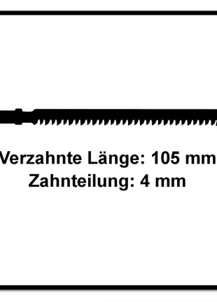 Festool S 105/4 FSG/20 lame de scie sauteuse WOOD UNIVERSAL (204332) pour PS 300, PSB 300, PS 400, PSC 400, PSBC 400, PSB 400, PS 420, PSB 420, PSC 420, PSBC 420