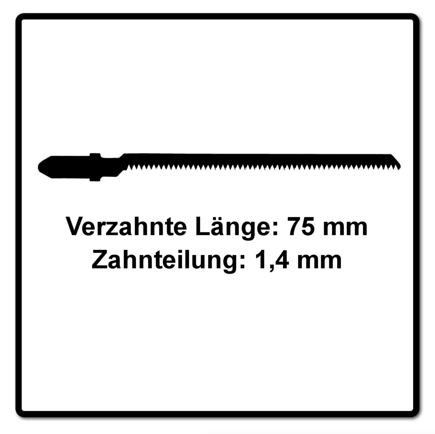 Festool S 75/1,4 K/5 lame de scie sauteuse WOOD CURVES (204267) pour PS 300, PSB 300, PS 400, PSC 400, PSBC 400, PSB 400, PS 420, PSB 420, PSC 420, PSBC 420